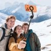 Selfie Stick Statyw Tripod MagSafe do iPhone – Tech-Protect L10S Bluetooth – Czarno-Pomarańczowy